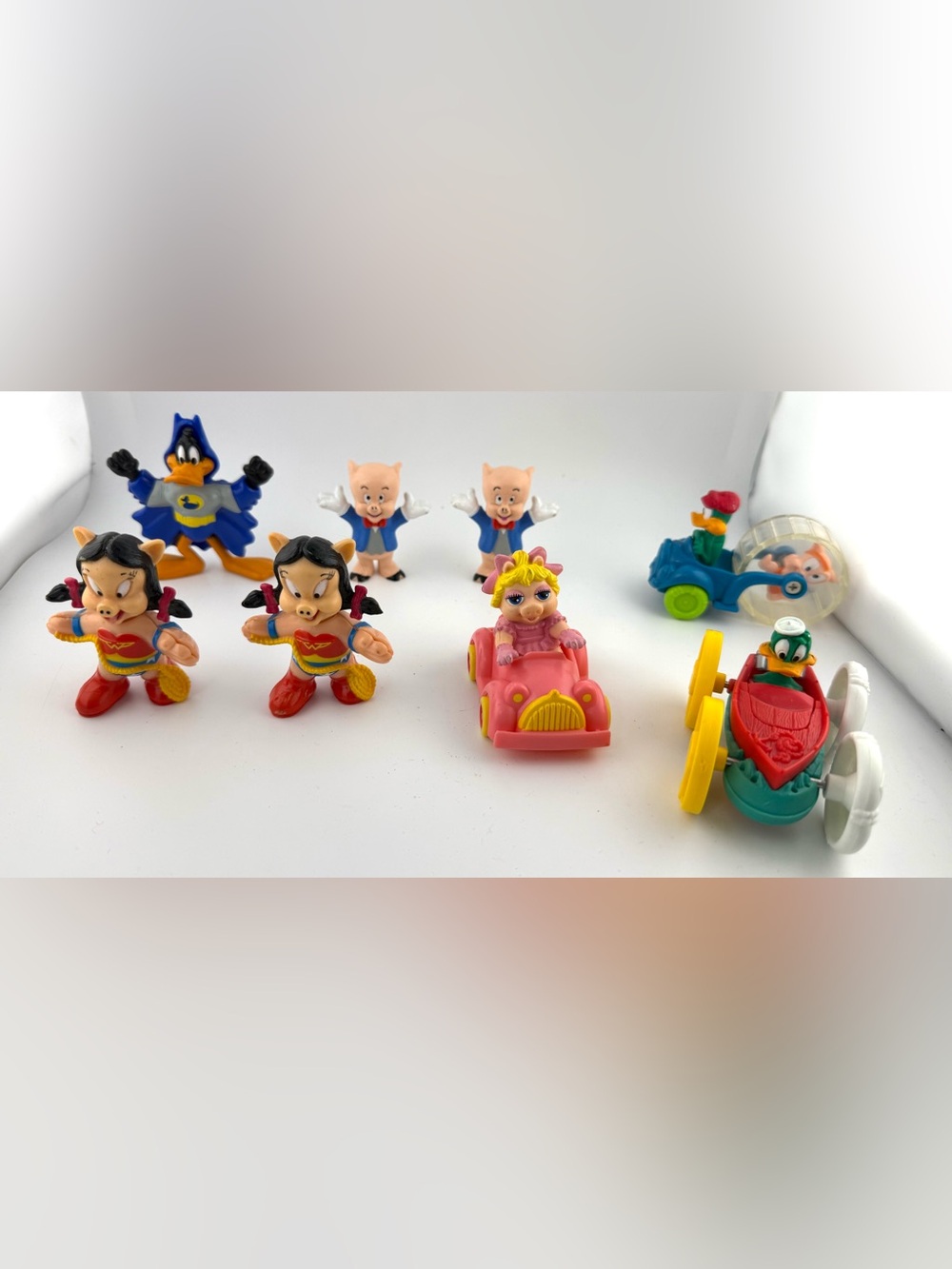 Vintage McDonald's Happy Meal Toy Lot (8pcs) - 1986-1992 Looney Tunes, Muppets